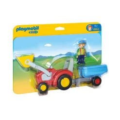 PLAYMOBIL 1.2.3 Boer Met Tractor En Aanhangwagen 6964