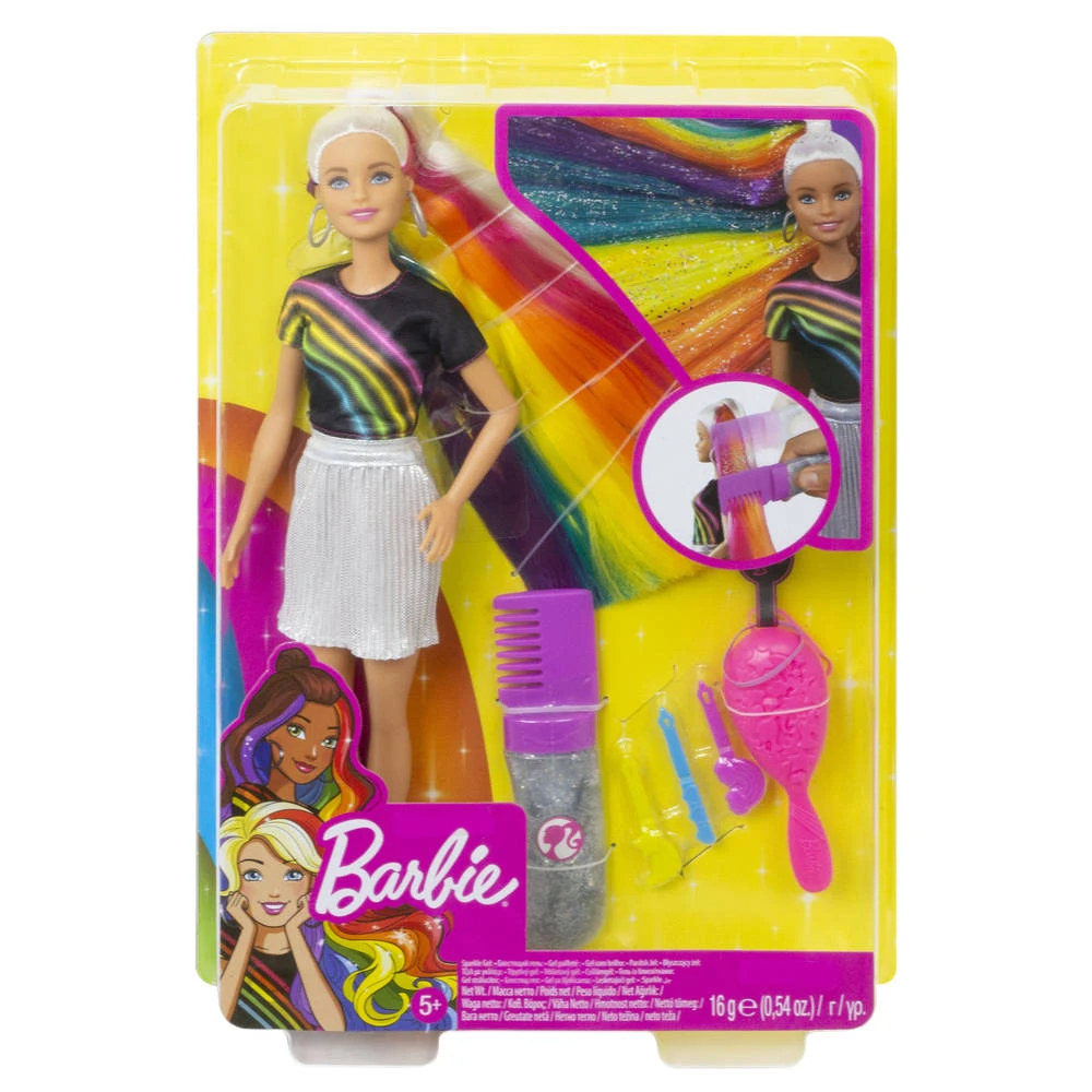 Barbie Mannequinpop Regenboog Glitterhaar - Afbeelding 2