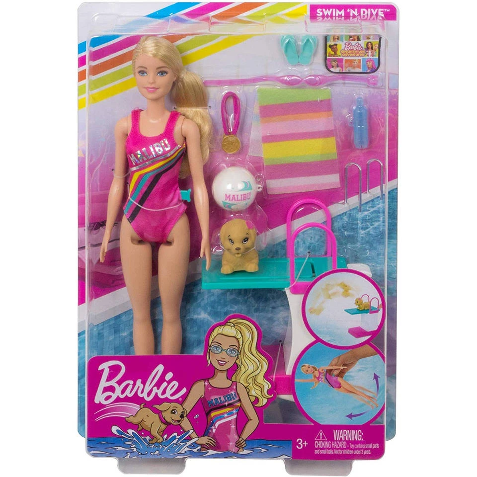 Barbie Dreamhouse Adventures Barbie Zwem- En Duikpop - Afbeelding 2