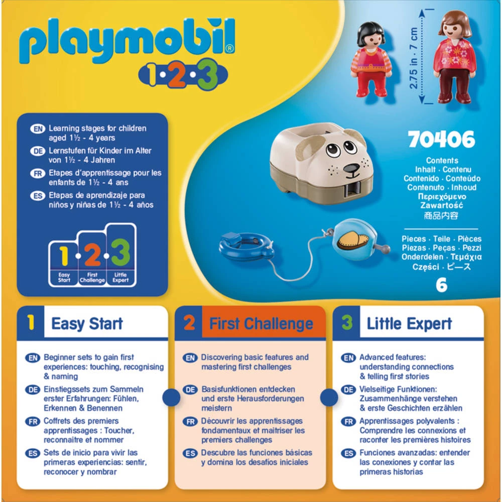 PLAYMOBIL 1.2.3 Hondentrein 70406 - Afbeelding 3