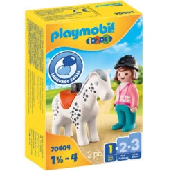 PLAYMOBIL 1.2.3 Ruiter Met Paard 70404