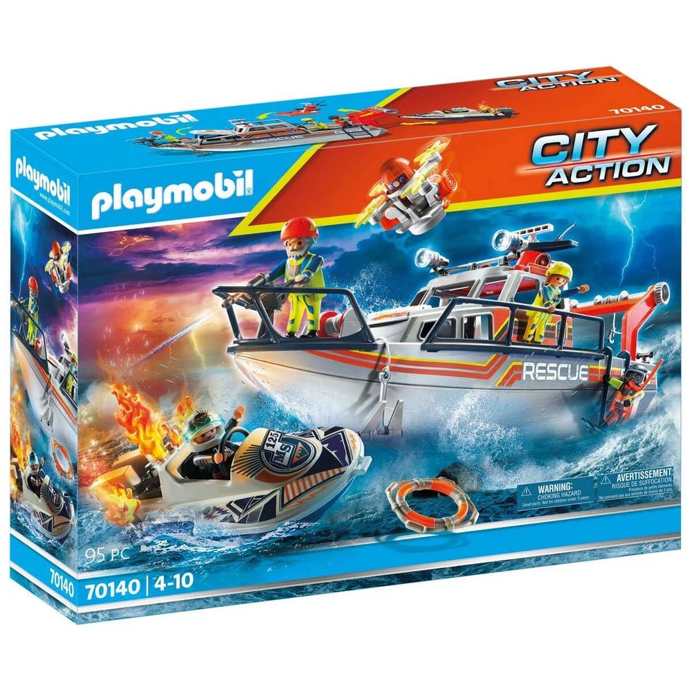 PLAYMOBIL City Action Brandbestrijdingsmissie Met Reddingscruiser 70140
