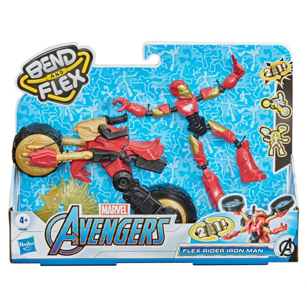 Hasbro Marvel Avengers Bend And Flex Rider Iron Man - Afbeelding 2