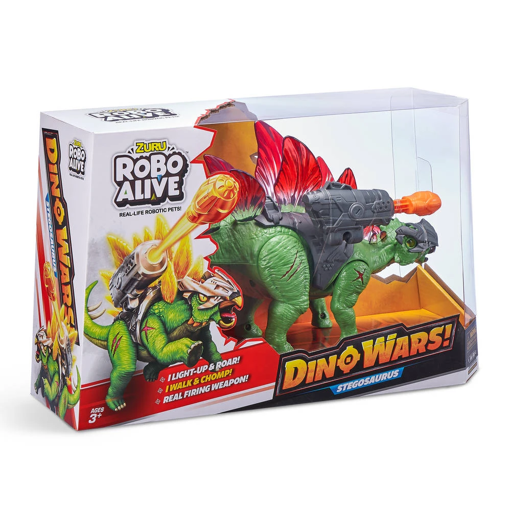 No Brand Zuru Robo Alive Dino Wars Figuur Stegosaurus - Afbeelding 2