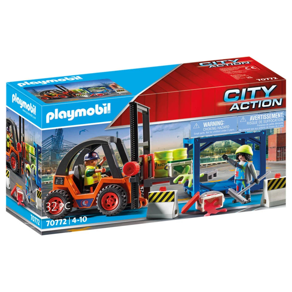 PLAYMOBIL City Action Vorkheftruck Met Lading 70772