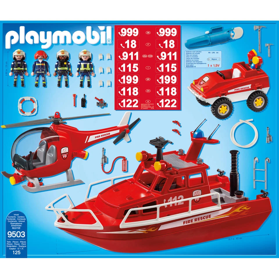 Playmobil City Action Brandweerset Met Onderwatermotor 9503 - Afbeelding 4