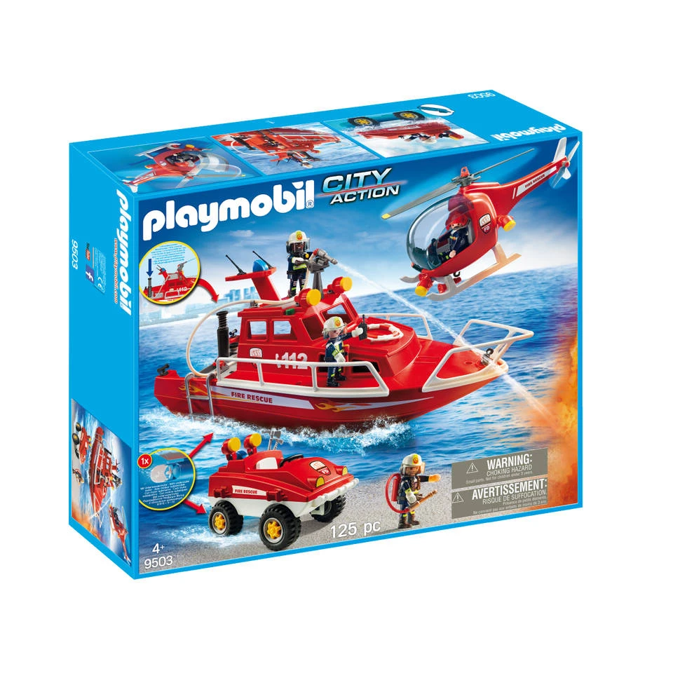 Playmobil City Action Brandweerset Met Onderwatermotor 9503 - Afbeelding 2
