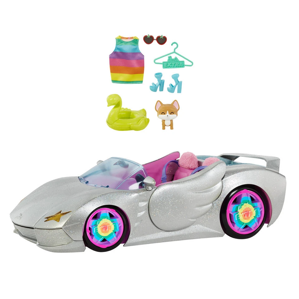 Barbie Extra Auto Met Met Rollende Wielen - Afbeelding 2