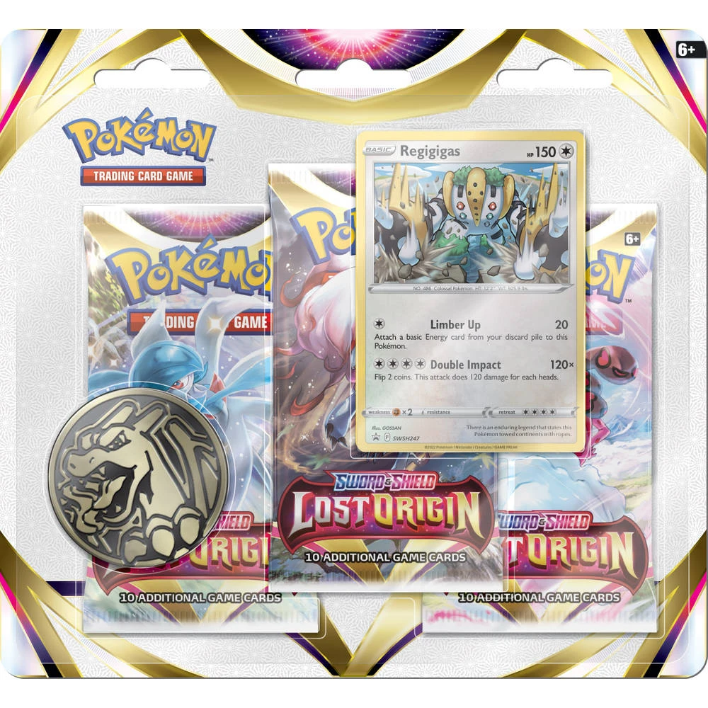 ASMODEE Pokémon TCG Sword & Shield: Lost Origin 3 Boosterblister Regigigas
